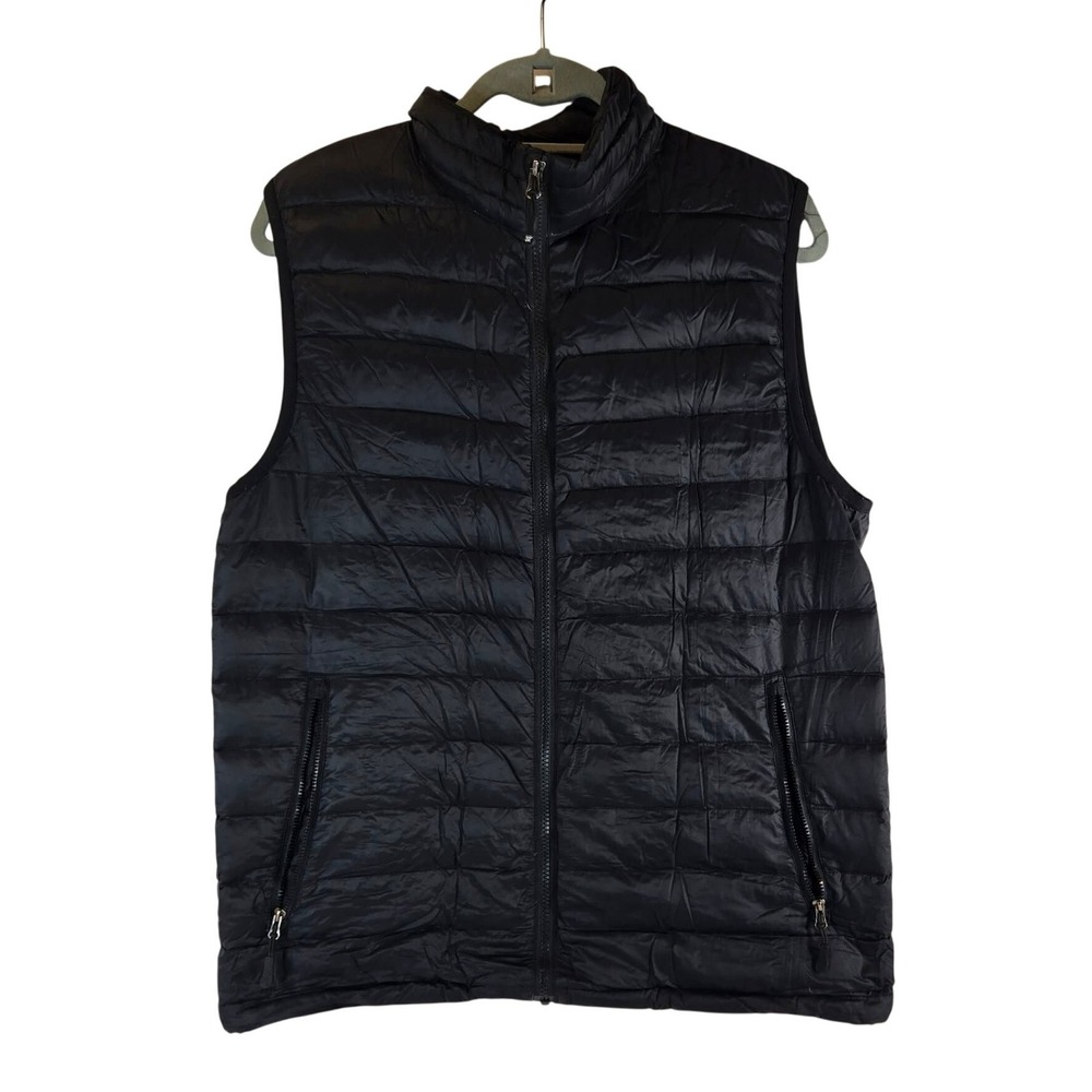32 Degrees Heat Black Puffer Vest Zip Size Medium - Travel‎ Case